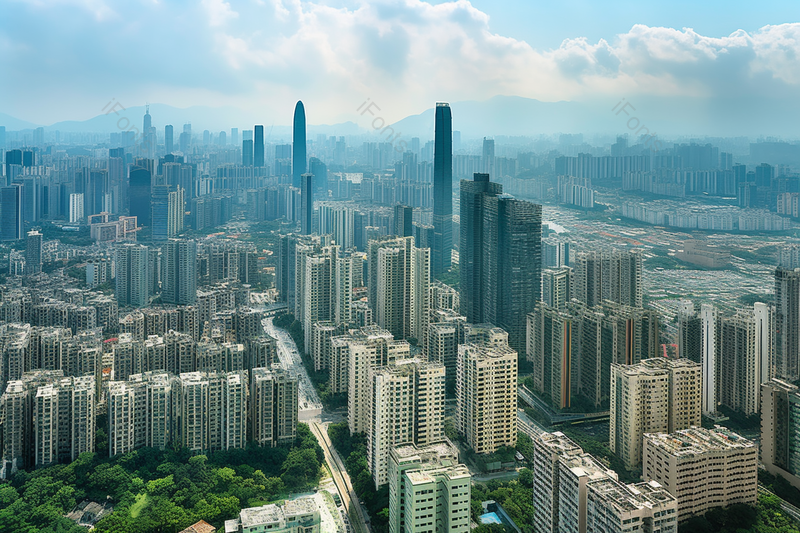 高楼林立城市建筑俯瞰图摄影实拍图,高清,摄影图,摄影图片,图片大全,摄影图免费下载